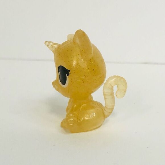 rainbowcorn kitty corn yellow glitter cat 1 1/2 inches toy cat figure - Picture 3 of 6
